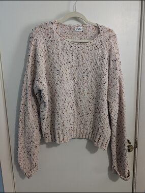Pulse Cream Speckled Crewneck Sweater